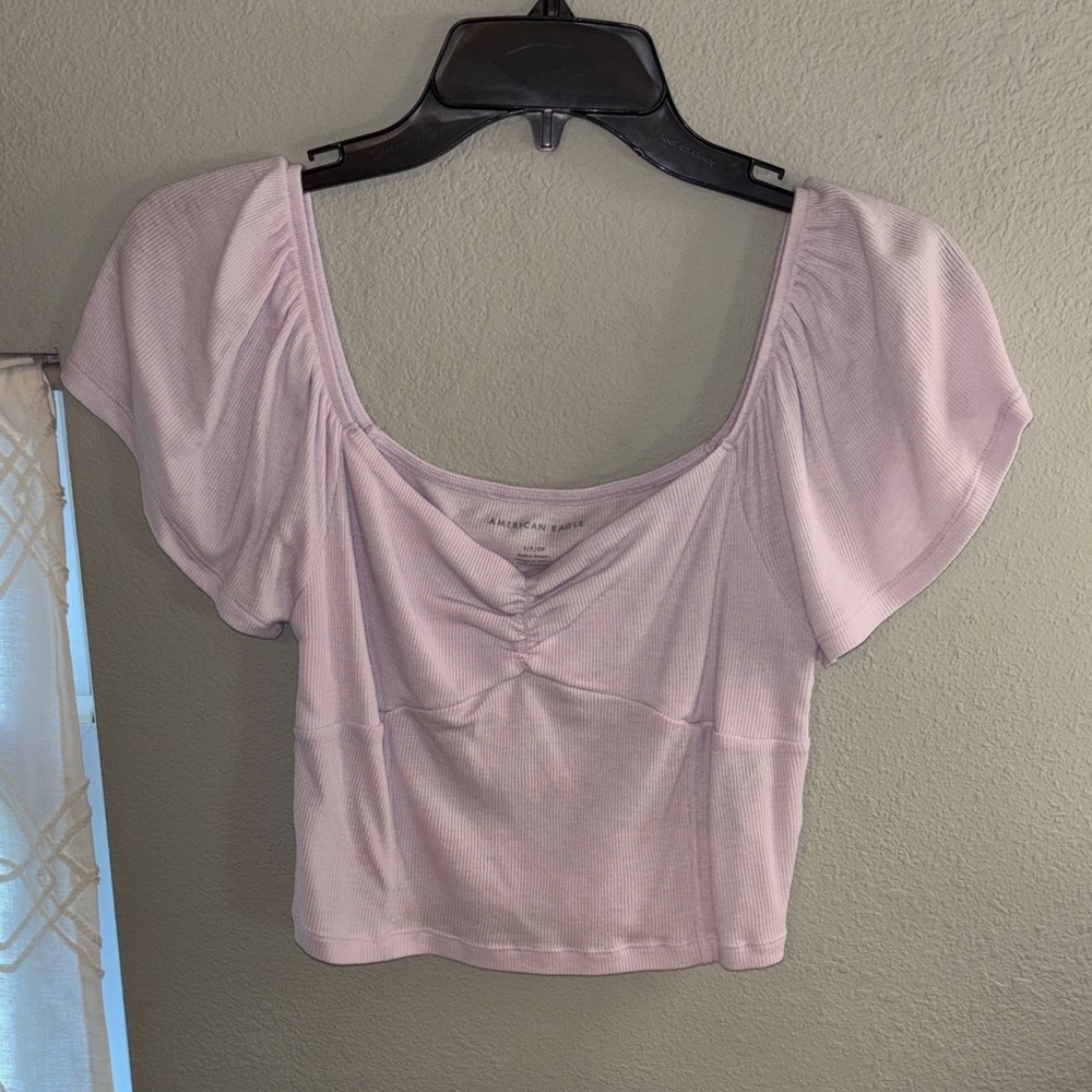American Eagle Light Purple Crop Top, size small, never worn